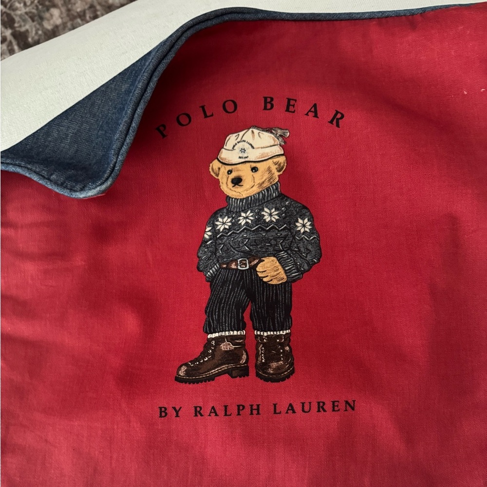 Ralph Lauren Polo Bear Red pillow cover - Picture 2 of 3